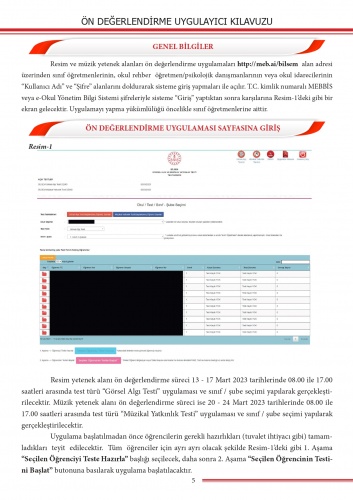 2023 BİLSEM Resim ve Müzik Yetenek Alanı Uygulayıcı Kılavuzu 6