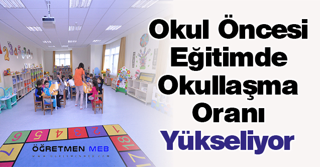 Okul Öncesi Eğitimde Okullaşma Oranı Yükseliyor