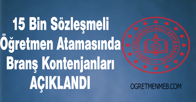 15 Bin Öğretmen Atamasında Branş Kontenjanları Açıklandı