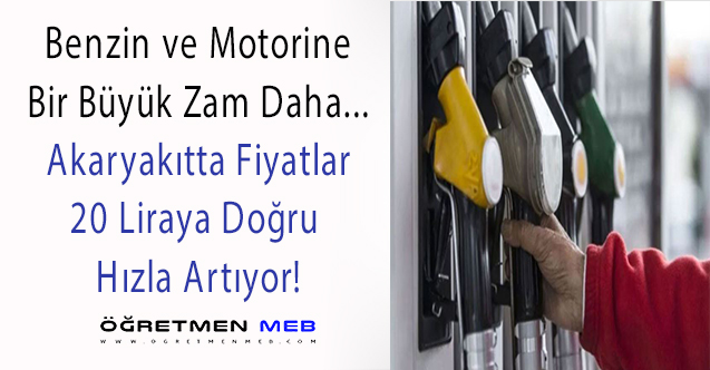 Benzin ve Motorine Bir Büyük Zam Daha!