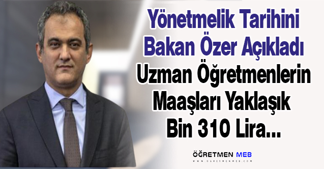 Uzman Öğretmenler, Meslek Kanunu Yönetmeliği ile İlk Zamlı Maaşlarını Alacak