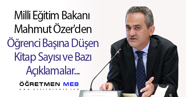 Bakan Özer'den Okul Kütüphaneleri Hakkında Açıklama