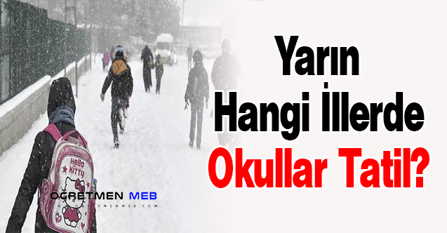 Yarın Hangi İllerde Okullar Tatil?