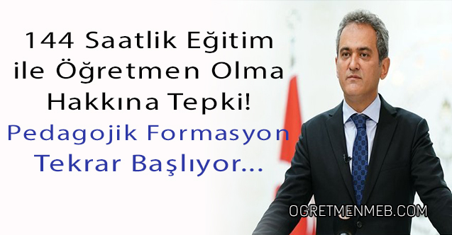 144 Saatlik Formasyonla Öğretmenlik Hakkı!