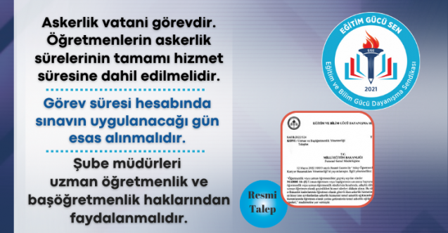 Eğitim Gücü Sen : Öğretmenlik Kariyer Basamakları Yönetmeliği ile ilgili talepleri Bakanlığa ilettik