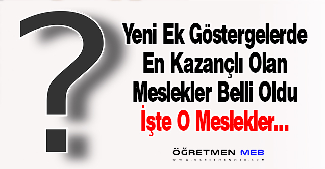 Ek Gösterge Düzenlemesinde En Kazançlı Olan Meslekler