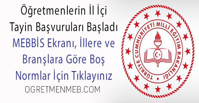 Öğretmenlerin İsteğe Bağlı İl İçi Yer Değiştirme Başvuruları Başladı