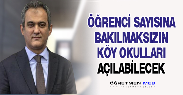 Köy Okulları Öğrenci Sayısına Bakılmaksızın Açılabilecek