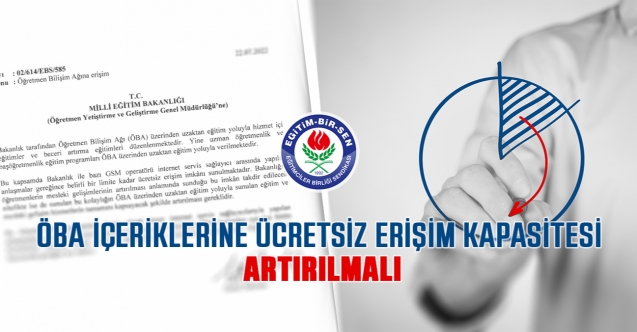 Eğitim-Bir-Sen: ''ÖBA içeriklerine ücretsiz erişim kapasitesi artırılmalı''