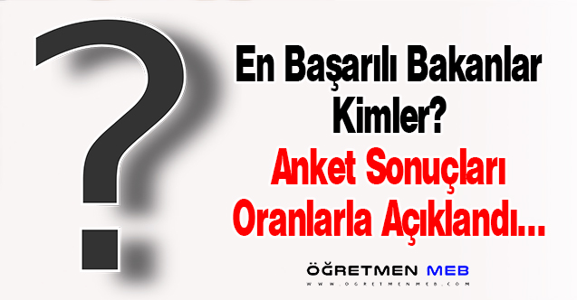 En Başarılı Bakanlar Anketi Açıklandı? İşte Bakan Özer'in Sıralamadaki Yeri