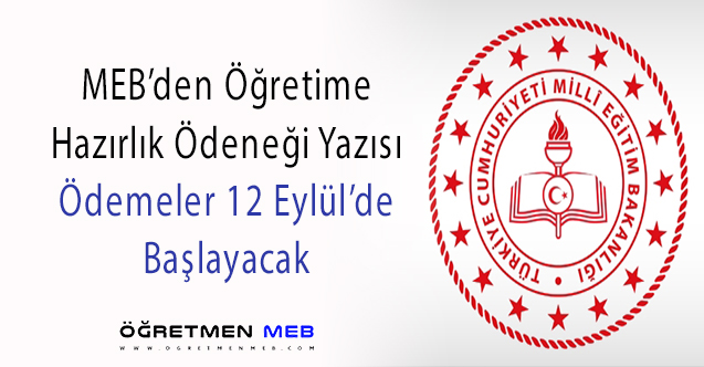 Öğretime Hazırlık Ödeneği Hakkında MEB'den Resmi Yazı