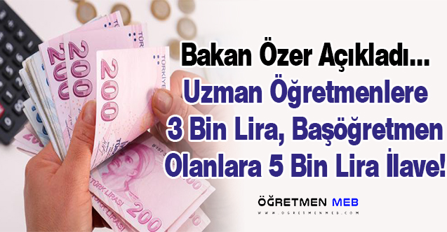 Bakan Özer'den Uzman Öğretmenlik ve Başöğretmenlik Açıklaması