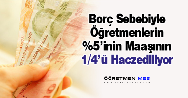 Her 100 Öğretmenden 5'inin Maaşı Hacizli