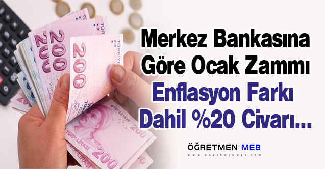 Merkez Bankası'na Göre 2023 Ocak Memur Zammı