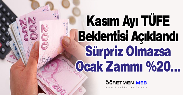 Kasım Ayı TÜFE Beklentisi Açıklandı