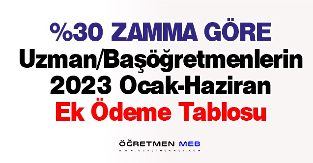 %30 Zam ile Uzman/Başöğretmenlik Ek Ödemeleri Kesinleşti