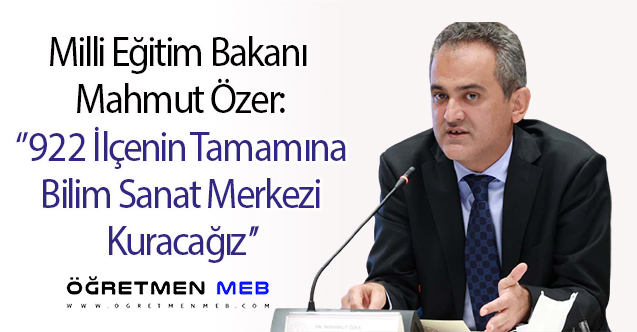 Bakan Özer'den BİLSEM Açıklaması