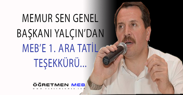 Ali Yalçın, MEB'i Tebrik Etti