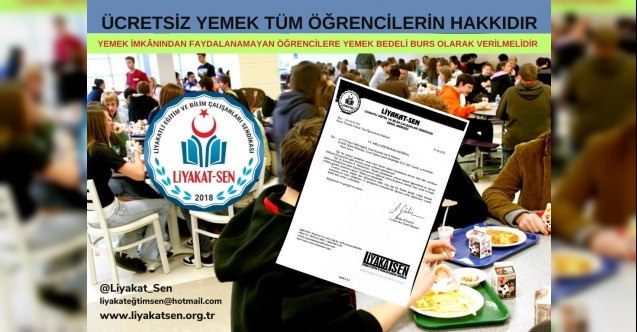 ÜCRETSİZ YEMEK SUNULAMAYAN ÖĞRENCİLERE YEMEK BEDELİ BURS OLARAK VERİLMELİDİR