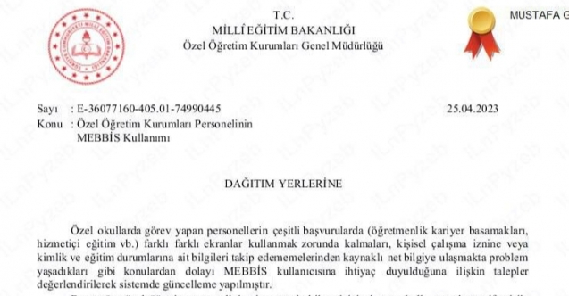 Özel Okul Öğretmenlerinin MEBBİS Kullanımı