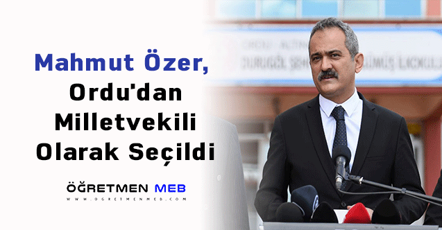 Mahmut Özer, Ordu'dan Milletvekili Olarak Seçildi