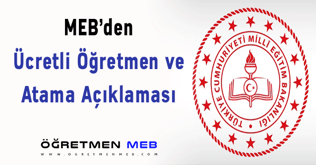 MEB'den ücretli öğretmen ve aldıkları ücretle ilgili açıklama