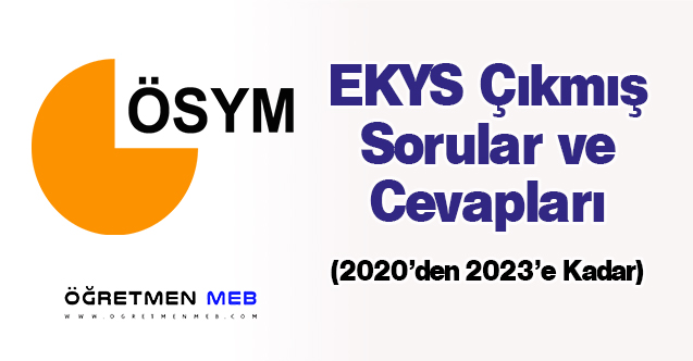 EKYS Çıkmış Sorular 2024