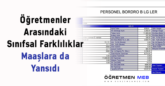 Öğretmenler Arasındaki Sınıfsal Farklılıklar Maaşlara da Yansıdı