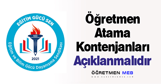 Öğretmen Atama Kontenjanları Açıklanmalıdır