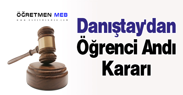 Danıştay'dan Öğrenci Andı Kararı