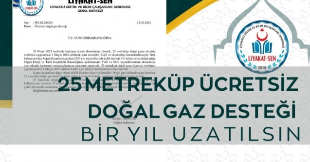 Ücretsiz doğal gaz desteği bir yıl uzatılsın