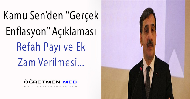 Kamu-Sen'den Ek Zam ve Refah Payı Açıklaması