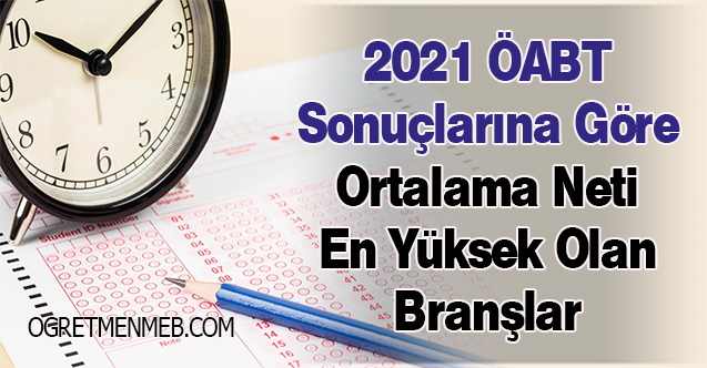 2021 ÖABT Sonuçlarına Göre Ortalama Neti En Yüksek Olan Branşlar