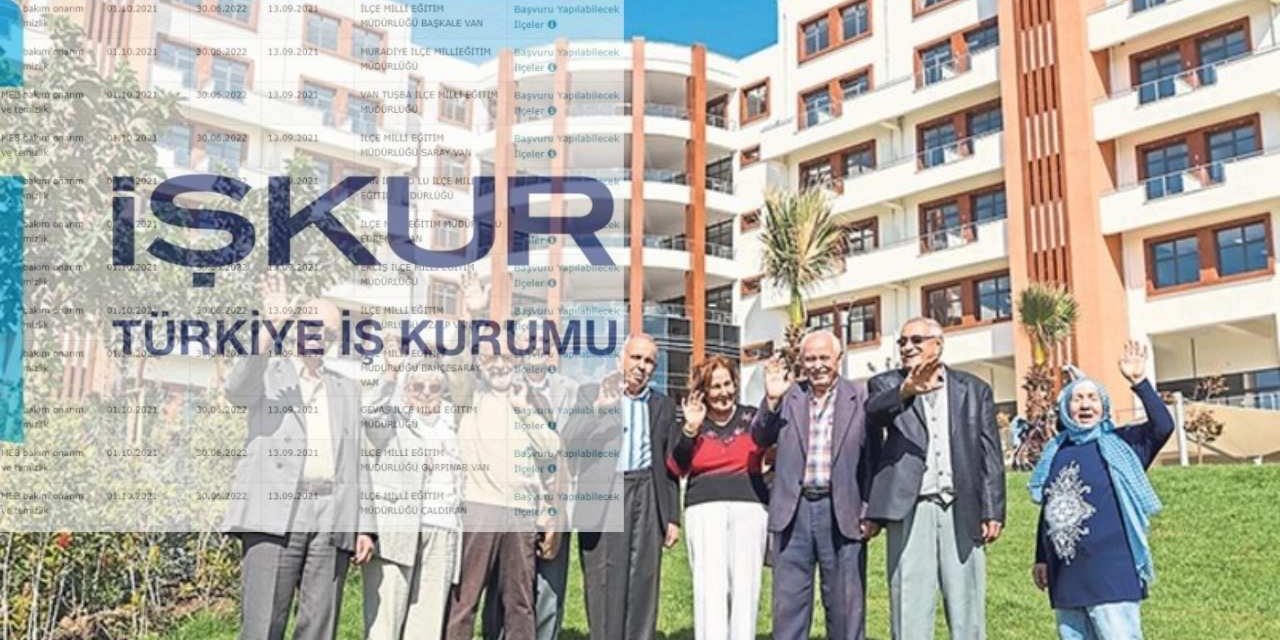 İŞKUR - Huzurevleri iş birliğiyle KPSS olmayan personel alımı yapılacak