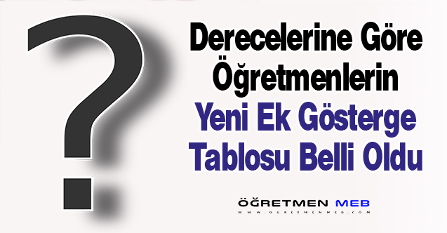 Meslek Kanunu ile Öğretmenlerin Derecelerine Göre Ek Göstergeleri