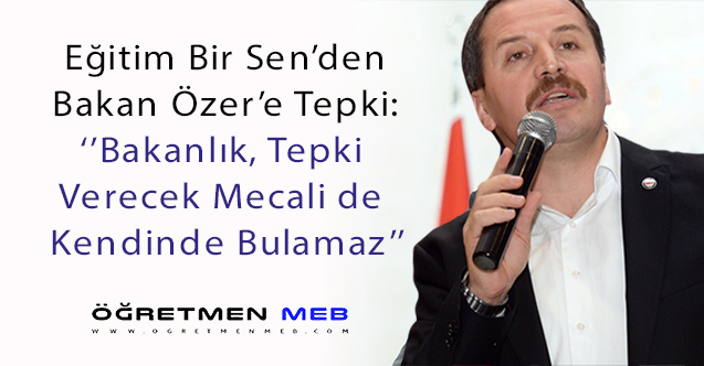 Ali Yalçın'dan Okul ve İl MEM Müdürünü Azarlayan Bakan Özer'e Sert Sözler